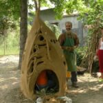 Giovanni Crippa con Opera di Land Art